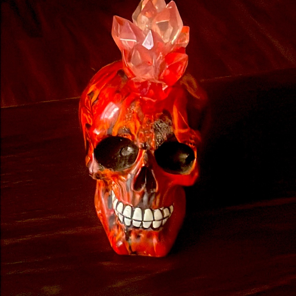 glowing skull decor